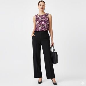 Ann Taylor Abstract Print Sleeveless Shell Top